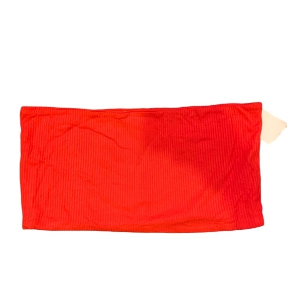Topshop Ribbed Bandeau Red Size 10 - Picture 1 of 6